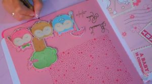  álbum de fotos scrapbook para bebé - decoración 8
