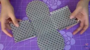 molde e cartulina - cesta decorativa