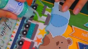 brillantes - tarjeta para niños con caja decorativa