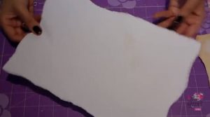 Hoja desgarrada para hacer carta antigua