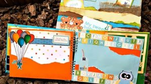 Álbum de bebé oso, Decoración de hojas 1