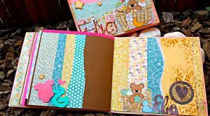 mini álbum scrapbook para bebé princesa 2 - 1era pagina decorada