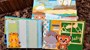 Álbum de bebé oso, Decoración de hojas 3 