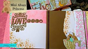 mini álbum scrapbook para bebé princesa - 6ta pagina decorada