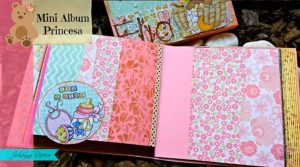 mini álbum scrapbook para bebé princesa - 4ta pagina decorada