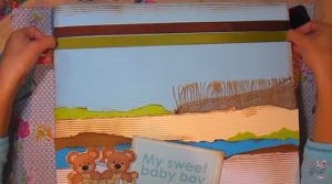 Álbum bebé oso, caja decorada 6 