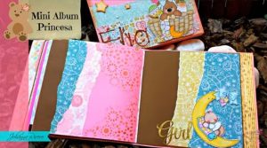 mini álbum scrapbook para bebé princesa - 5ta pagina decorada
