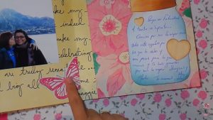 decoración 1 -  tarjeta scrapbook de amor