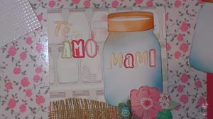 decoración -  tarjeta scrapbook de amor