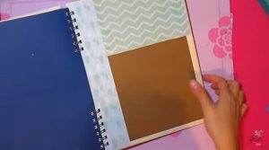 álbum scrapbook de bebé - parte trasera decorada
