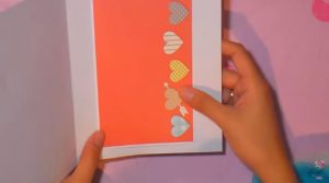 interior de  tarjeta para el día del amor del amor y amistad