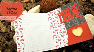 tarjeta scrapbook de amor - 