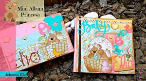 mini álbum scrapbook para bebé princesa 2 - tutorial