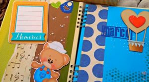 Álbum scrapbook de bebé 2 - Decoración pagina 1 