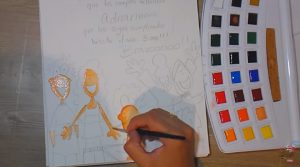 tarjeta de felicitación con acuarelas 2