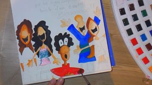 tarjeta de felicitación con acuarelas 3