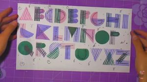 sellos de abecedario estampados