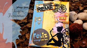 tutorial tarjeta femenina de scrapbook