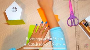 partes de la casa del terror, caja scrapbook de halloween