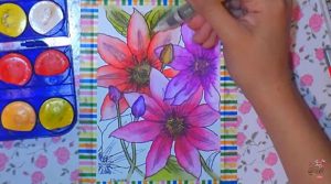 tarjeta pintada con acuarela 3 