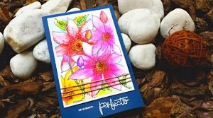 tarjeta pintada con acuarela tutorial