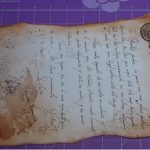 Carta antigua solo con papel y tinta