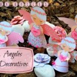 Como decorar mesa de dulces scrapbook, ángeles decorativos Paso a Paso