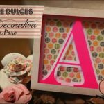 Como decorar mesa de dulces scrapbook,  letra decorativa Paso a Paso