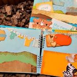 Álbum de bebé oso, Decoración de hojas 4