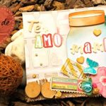 Tarjeta scrapbook de amor para mamá