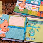 Álbum bebé oso, decoración de hojas parte 2, Scrapbook